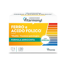 Carica l'immagine nel visualizzatore di Gallery, Vitarmonyl Ferro - Contro le Carenze Con Acido Folico - 30 capsule