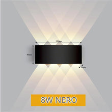 Carica l'immagine nel visualizzatore di Gallery, Voltix Applique da Parete LED per Interni ed Esterni, 8W Luce Naturale, Lampada da Muro Impermeabile, Design Moderno in 