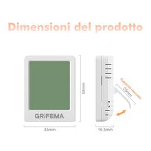 Carica l'immagine nel visualizzatore di Gallery, GRIFEMA GA2902 Mini Termometro Digitale Interno Igrometro, Piccolo Digitale Misuratore di Umidità, Adatto per Serre, Viv