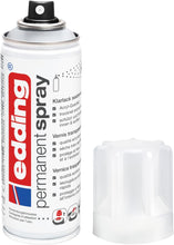 Carica l'immagine nel visualizzatore di Gallery, Edding 5200 Spray Permanente Lacca Trasparente, Transparente Opaco, 200 Ml, Vernice Acrilica Fissante Lucida, per Sigill
