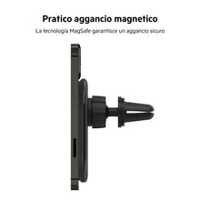 Carica l'immagine nel visualizzatore di Gallery, Belkin BoostCharge Supporto da auto magnetico per telefono, compatibile con MagSafe, iPhone 14/14 Plus, 13, 12, Pro, Max