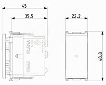 Carica l'immagine nel visualizzatore di Gallery, Vimar 14108 Plana Pulsante 1M, 1 polo NO 10A, assiale illuminabile, bianco