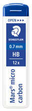 Carica l'immagine nel visualizzatore di Gallery, Staedtler 2507HBBK2D Mina Sottile, 0.7 mm HB
