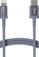 Carica l'immagine nel visualizzatore di Gallery, Amazon Basics Cavo di ricarica USB-C a Lightning, certificato MFi, in nylon intrecciato, per iPhone 13/12/11/X/XS/XR/8, 