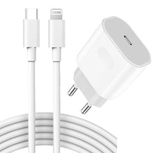 Carica l'immagine nel visualizzatore di Gallery, Caricatore for iPhone 14/14 Pro/14 Pro Max/14 Plus/13/12/11/XS/XR/X/SE, 25W USB C Rapido Caricabatterie Spina Adattatore