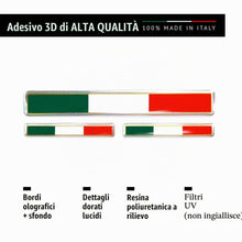 Carica l'immagine nel visualizzatore di Gallery, 4R Quattroerre.it Adesivo 3D Stickers Bandiera Italia HQ, Set da 3
