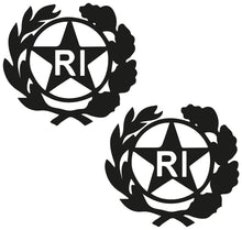 Carica l'immagine nel visualizzatore di Gallery, StampaGenerale® - 2 Pz Bollino Adesivo Per Targa Auto e Moto con Stemma Logo RI in Pvc Resistente e Impermeabile Facile 