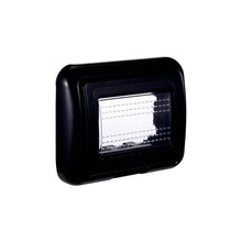 Carica l'immagine nel visualizzatore di Gallery, Placca con Coperchio, Supporto Stango Idrobox IP55, Compatibile con Bticino Living Light, Coperchio Modulo Cassetta (3 P