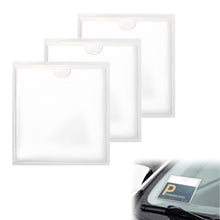 Carica l'immagine nel visualizzatore di Gallery, Porta Permesso di Parcheggio per Parabrezza Auto Autoadesivo, Porta Targa e Badge Universale in PVC Trasparente, Set da 