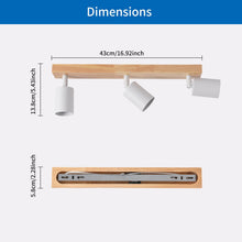 Carica l'immagine nel visualizzatore di Gallery, ANWIO Faretti da Soffitto Orientabili,Faretti da Muro,Lampada Soffitto con 3 Lampadine LED GU10,Applique da Parete,Lampa