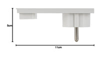 Carica l'immagine nel visualizzatore di Gallery, FANTON 80065 Spina schuko ultrapiatta salvaspazio orientabile 2P+T 16A mod. CLOCK Colore Bianco