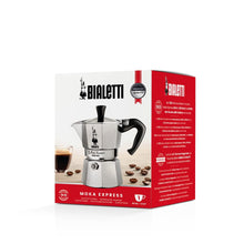 Carica l'immagine nel visualizzatore di Gallery, Bialetti Caffettiera Moka Express, Manico anti scottatura, Non adatta a induzione, 1 Tazze (60 ml), Alluminio