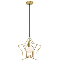 Carica l'immagine nel visualizzatore di Gallery, iDEGU Lampada a Sospensione E27 Plafoniera Design Creativo a Stella Lampada da Soffitto Moderno con 3 stelle Regolabili 