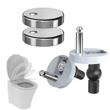 Carica l'immagine nel visualizzatore di Gallery, 2 pezzi viti per sedile del water, cerniera per copriwater fissaggio sedile WC coperchio WC coperchio in acciaio inox WC