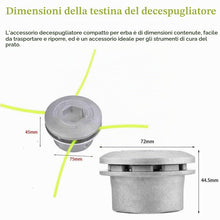 Carica l'immagine nel visualizzatore di Gallery, Testina Decespugliatore Universale, 2 Pezzi Alluminio Testa Decespugliatore, Testine per Tagliaerba in con 8 Linee, Test