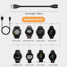 Carica l'immagine nel visualizzatore di Gallery, Caricatore cavo Compatibile con Garmin Fenix 9 8 7 7X, 6 6S 6X Pro, Fenix 5 5S 5X Plus, Forerunner 935 945 745 45 45S 24