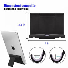 Carica l'immagine nel visualizzatore di Gallery, Porta Cellulare da Tavolo Regolabile materiale PREMIUM Nero Universale Supporto Porta Telefono Scrivania Holder Stand an