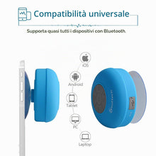 Carica l'immagine nel visualizzatore di Gallery, bluetooth Cassa Altoparlante Impermeabile da Doccia - Wireless Speaker Waterproof Con Microfono Integrato Per Smartphone