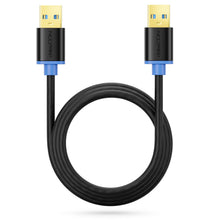 Carica l'immagine nel visualizzatore di Gallery, deleyCON 3,0m USB 3.0 Super Speed - A Connettore a A Connettore - Velocità di Trasferimento fino a 5 Gbit/s - Nero/Blu