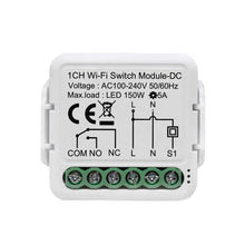 Carica l'immagine nel visualizzatore di Gallery, MHCOZY Tuya Smart Life app Modulo relè WiFi a contatto secco, 1 canale DC 12/24V AC 100-240V, funziona con Alexa Google 