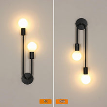 Carica l'immagine nel visualizzatore di Gallery, Comely Applique Interno E27 2 Luci Nero Regolabile Industriale