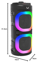 Carica l'immagine nel visualizzatore di Gallery, Majestic FIRE 9 – Speaker bluetooth, 3 effetti luci LED, ingressi USB/microSD/AUX-IN/MIC, Batteria ricaricabile, funzion