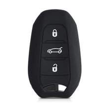 Carica l'immagine nel visualizzatore di Gallery, kwmobile Cover Chiavi Auto Compatibile con Peugeot Citroën Smart Key 3 Tasti (Keyless Go) - Custodia Protettiva Chiave A