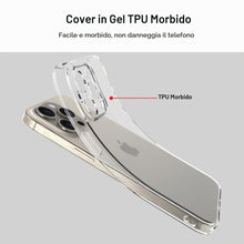 Carica l'immagine nel visualizzatore di Gallery, CAPTOR Cover Trasparente per iPhone 15 Pro Max, Custodia TPU in Silicone Morbida e Sottile, Alta Qualità con Bordo Rialz