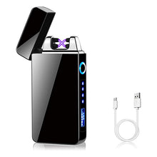 Carica l'immagine nel visualizzatore di Gallery, Idee Regalo per Papà, Regali Festa del Papà, Accendino Elettrico, USB Accendino Elettronico Touchscreen Antivento Senza Fiamma Accendino Ricaricabile Accendino, Regali Uomini, Papà, Lui