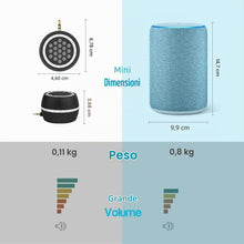 Carica l'immagine nel visualizzatore di Gallery, Mini Altoparlante Portatile, Mini Altoparlante con Jack da 3,5 mm, Casse Portatili Line-In per Smartphone/Tablet/Lettore