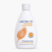 Carica l'immagine nel visualizzatore di Gallery, Lactacyd Protezione &amp; Delicatezza, Detergente Intimo per Tutti i Tipi di Pelle, Formula Senza Sapone, con Siero di Latte
