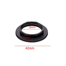 Carica l'immagine nel visualizzatore di Gallery, CCHAMP anello convertitore E14 plastica nera, collare lampada, riduttore e14, vite di ricambio portalampada