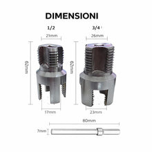 Carica l'immagine nel visualizzatore di Gallery, Topolenashop 2 Pezzi Filettatore PPR per Tubi Idraulici 1/2 e 3/4 Pollice – Attrezzo in Metallo per Filettatura Interna 