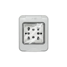 Carica l'immagine nel visualizzatore di Gallery, 4box - Externa scatola da esterno IP55 2 moduli completa di Side. Contenitore e Presa. Non necessita di adattatore. Resi