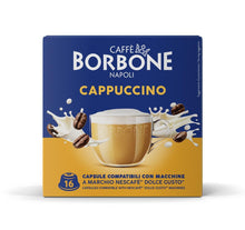 Carica l'immagine nel visualizzatore di Gallery, Caffè Borbone Cappuccino - 16 Capsule - Compatibili con macchine ad uso domestico Nescafè®* Dolce Gusto®*