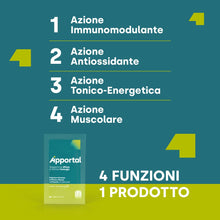 Carica l'immagine nel visualizzatore di Gallery, Apportal®, Integratore Alimentare 4 in 1, Tonico-Energizzante con 19 nutrienti in una bustina, Utile per ridurre stanche