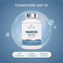 Carica l'immagine nel visualizzatore di Gallery, Bandini® Magnesio Malato – 240 Compresse Alto Dosaggio con 2000 mg per Dose