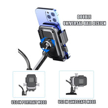 Carica l'immagine nel visualizzatore di Gallery, Porta Cellulare Moto Per PIaggio Liberty 125 MP3 500 Medley Beverly 300 ZIP50, Supporto Telefono Moto Rotante A 360° Reg