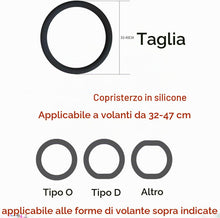 Carica l'immagine nel visualizzatore di Gallery, Coprivolante in silicone antiscivolo, protezione universale ultra sottile per il volante dell’auto, nero