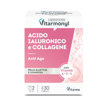 Carica l'immagine nel visualizzatore di Gallery, Vitarmonyl Acido Ialuronico e Collagene - Anti-Age Pelle - 30 Capsule