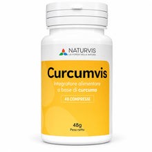 Carica l'immagine nel visualizzatore di Gallery, Curcumvis 40 Compresse - Integratore di Curcuma Longa, 950 mg di Curcuminoidi per 2 Compresse - 48 g