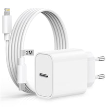 Carica l'immagine nel visualizzatore di Gallery, Caricatore iPhone Apple Certificato MFi,20W Caricatore Rapido iPhone Caricatore USB C con 2M Lightning Cavo per iPhone 1