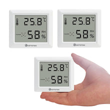 Carica l'immagine nel visualizzatore di Gallery, KETOTEK 3 Pezzi Termometro Igrometro Ambiente Interno Digitale Termoigrometro Monitor di Temperatura e Umidità con Livel