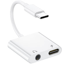 Carica l'immagine nel visualizzatore di Gallery, Adattatore 2-in-1 USB-C a Jack 3,5 mm con Ricarica Rapida PD 60W