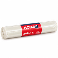 Carica l'immagine nel visualizzatore di Gallery, HOME It® Sacchi per rifiuti in LDPE extra resistenti, trasparenti, 50 µm, 870 × 1360 mm, 240 litri, 10 pezzi per rotolo,