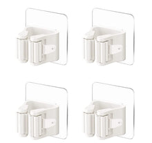Carica l'immagine nel visualizzatore di Gallery, 4 Pezzi Portascope e Portaspazzole Muro Portascopa da Parete Autoadesivo Porta Scope Parete Plastica Supporto per Scopa 