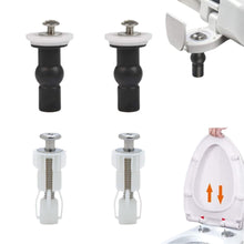 Carica l'immagine nel visualizzatore di Gallery, Fissaggio Tavoletta WC,4Pcs Cerniere Copriwater Fori Ciechi, Espansione Gomma Viti Noce Rondella