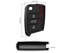 Carica l'immagine nel visualizzatore di Gallery, Custodia in silicone per chiave compatibile con VW Golf 7, Skoda, Seat, 3 pulsanti, rosso e blu, 2 pezzi (blu e rosso)