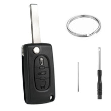 Carica l'immagine nel visualizzatore di Gallery, 3 Tasti Guscio per Chiave Auto CE0523 Compatibile con P-eugeot 407 408 607 207 307 208 CC SW RCZ C-itroen C4 C5 C6 Berli