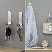 Carica l'immagine nel visualizzatore di Gallery, Aeuezxx Ganci Adesivi in Acciaio Inox - 4 Pezzi per Cucina, Bagno, Soggiorno - Portasciugamani da Parete
